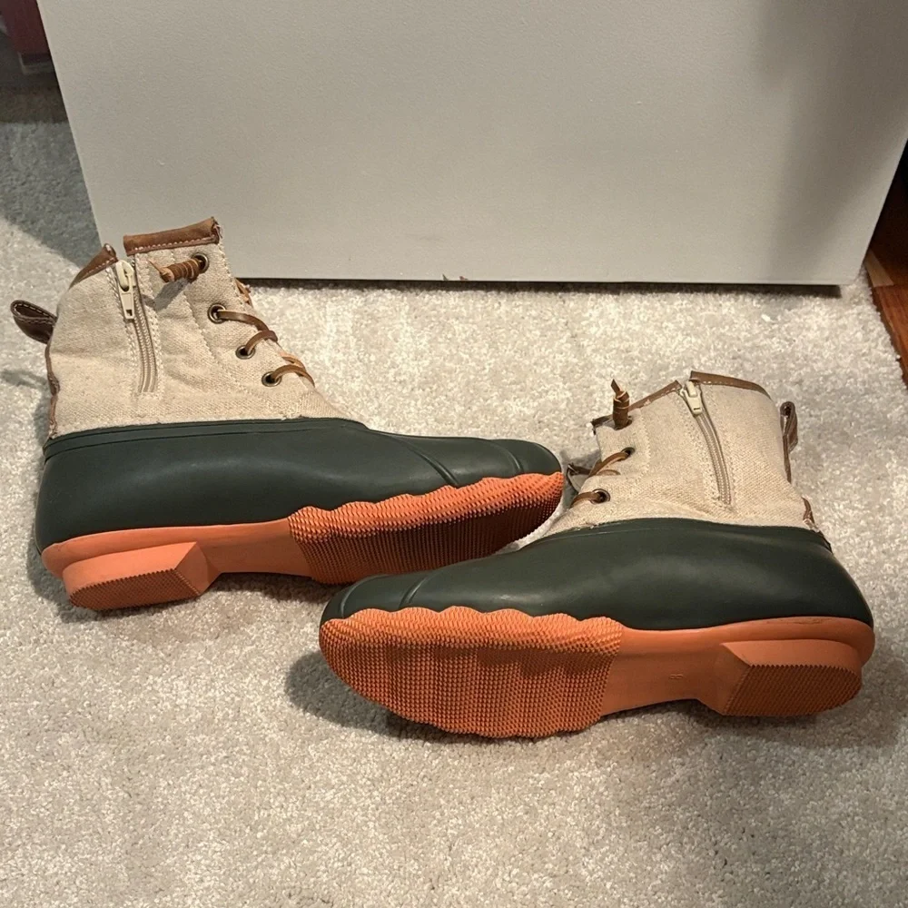 Serra Green and Tan Winter & Rain Boots